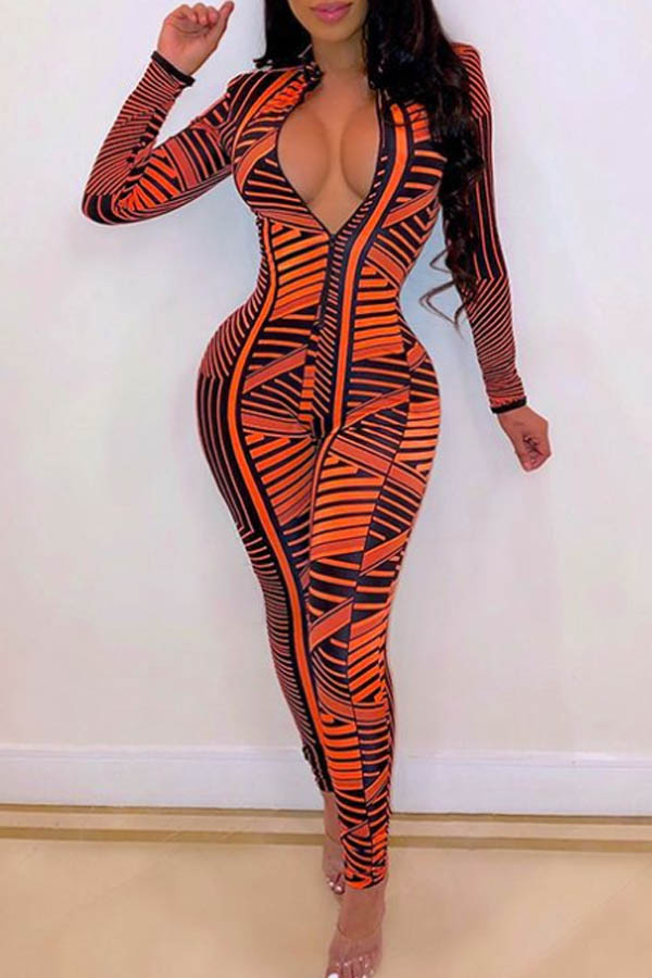 

Lovely Trendy Geometric Printed Croci One-piece Jumpsuit