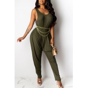 Lovely Casual Loose Army Green One-piece Jumpsuit