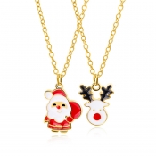 Lovely Christmas Day Gold Necklace