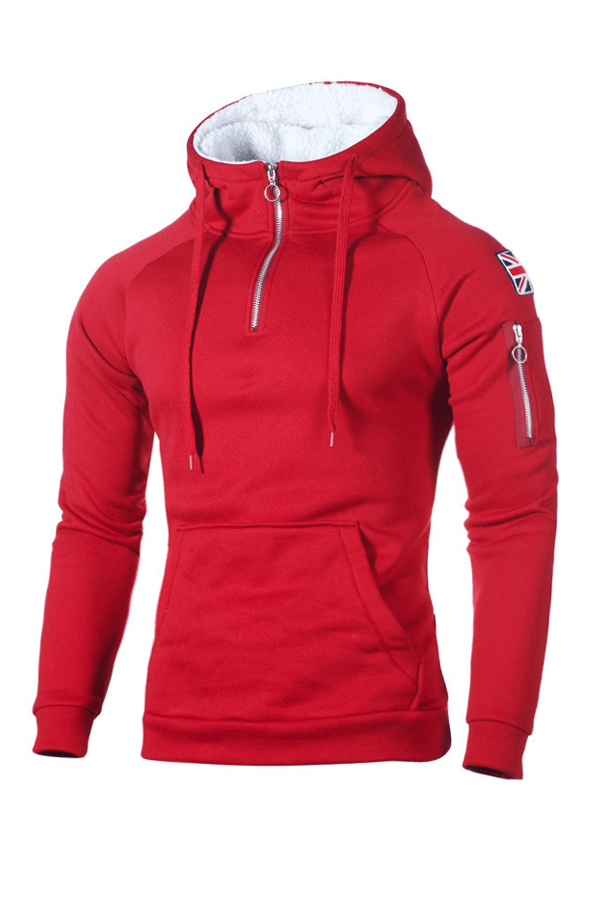 

Lovely Casual Hooded Collar Red Hoodie