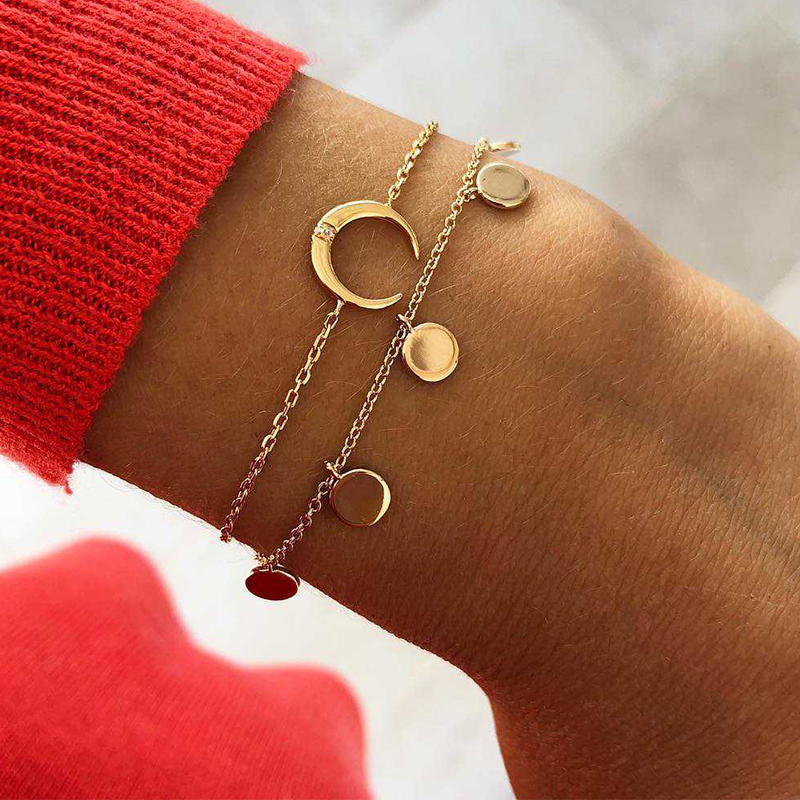 Cheap Bracelet Lovely Trendy Layered Gold Bracelet