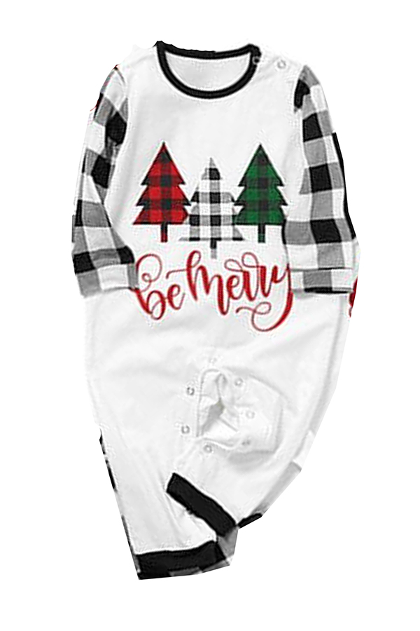 Cheap Boys Jumpsuit Lovely Family Printed White Baby One-piece Jumpsui