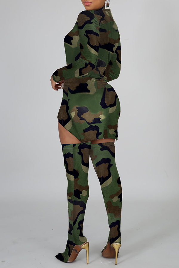 Lovely Sexy Camouflage Printed Two-piece Pants Set_Two-piece Pants Set ...