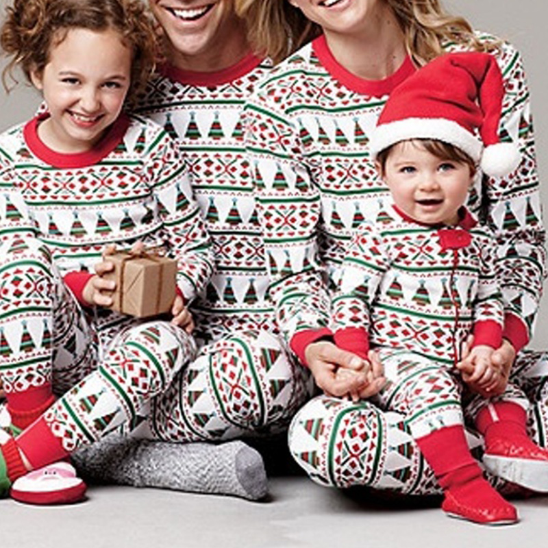 

Lovely Family Printed White Father Two-piece Pants Set