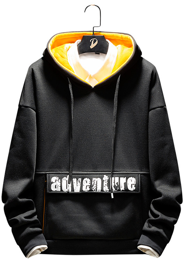 

Lovely Casual Hooded Collar Black Hoodie