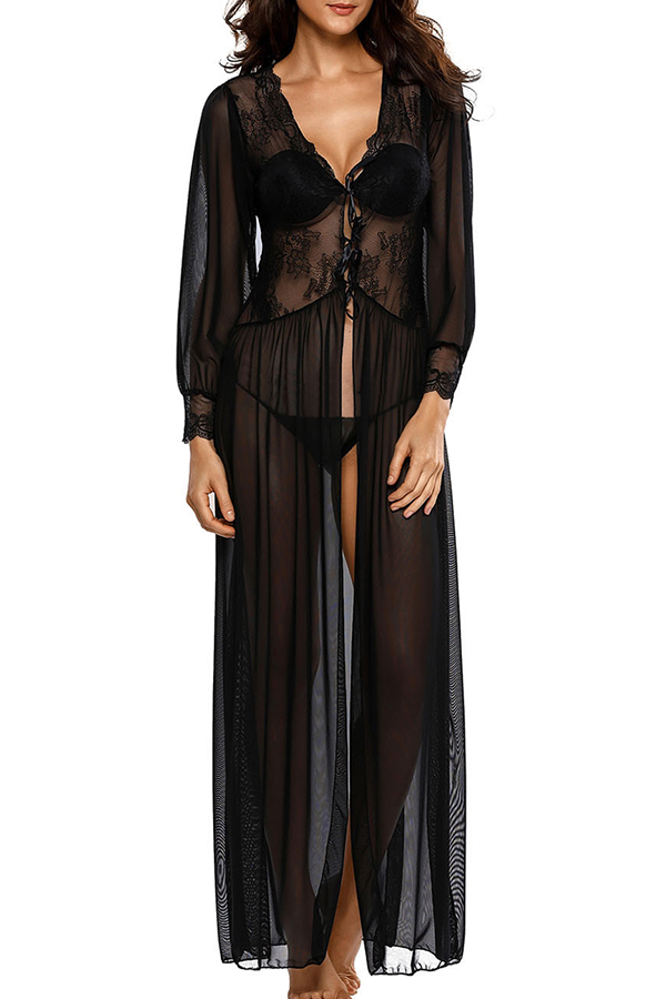 

Lovely Sexy See-through Black Babydolls