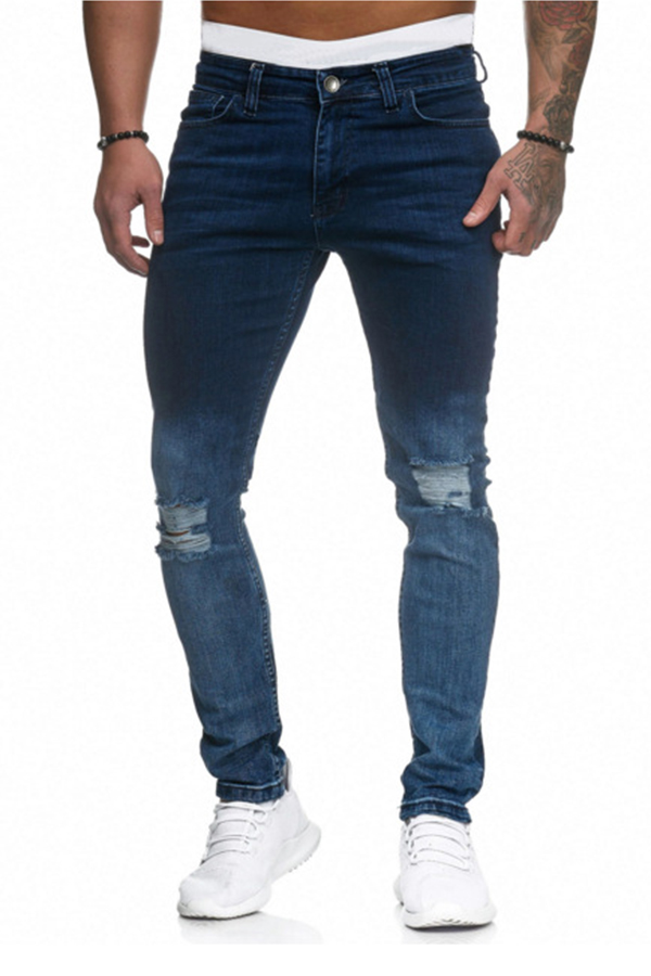 Cheap Jeans Lovely Casual Printed Blue Jeans