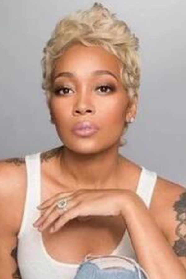 

Lovely Trendy Short Curly Gold Wigs