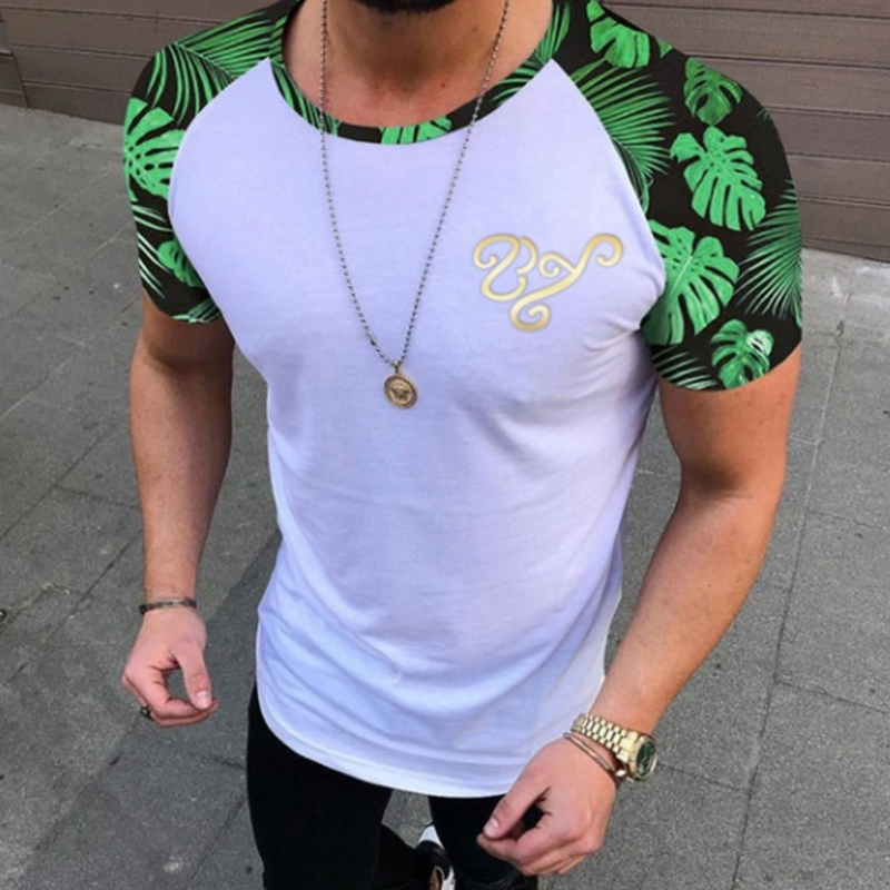 

Lovely Casual O Neck Patchwork Green T-shirt