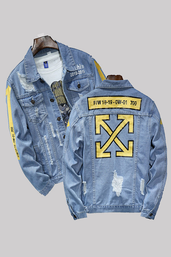 

Lovely Casual Geometric Baby Blue Cowboy Wear