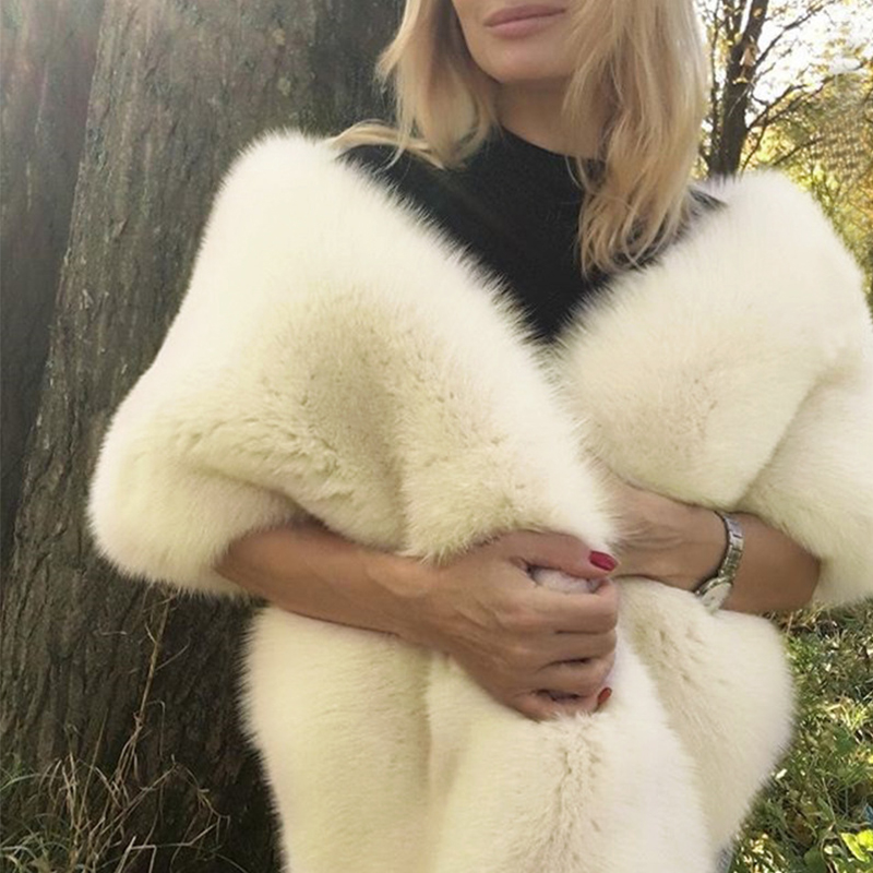 

Lovely Chic Beige Faux Fur Scarves