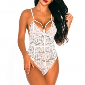 Lovely Sexy Hollow-out White Teddies