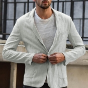 Lovely Casual Turndown Collar Grey Formal Wear