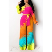 Lovely Leisure Printed Loose Multicolor Two-piece 