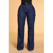 Lovely Chic Loose Deep Blue Jeans