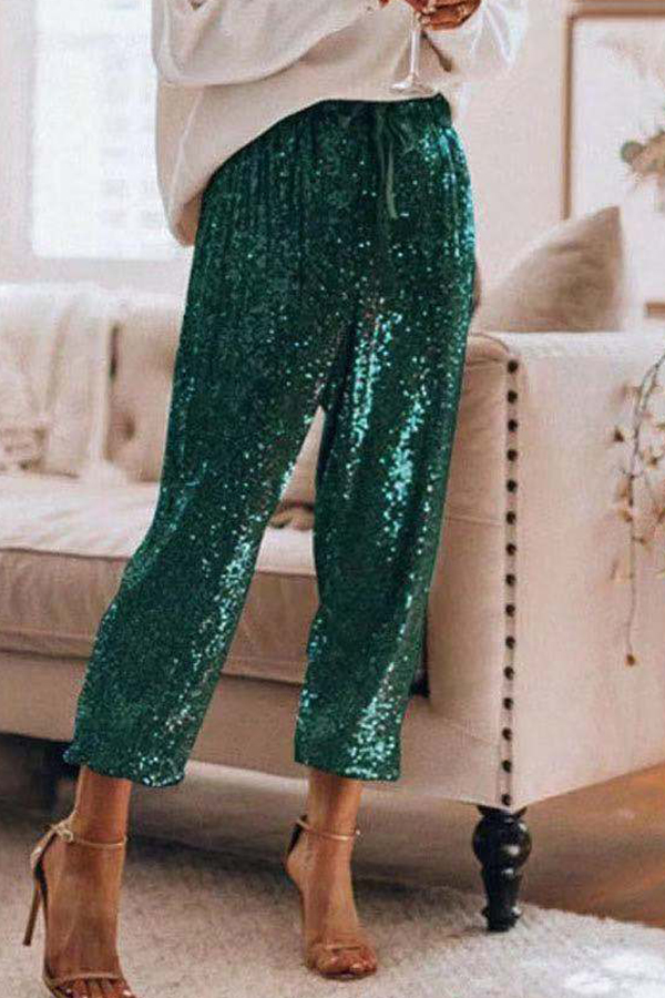 

Lovely Casual Drawstring Green Pants