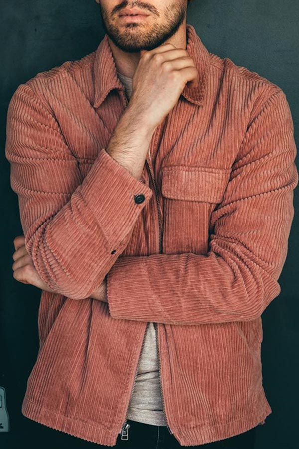 

Lovely Casual Basic Jacinth Jacket