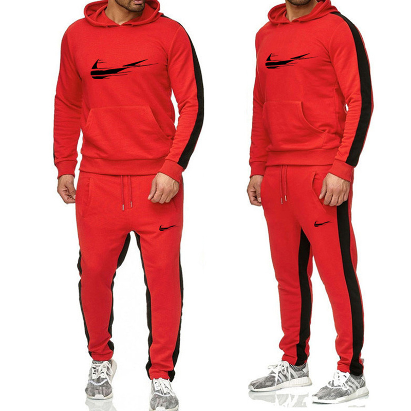 

Lovely Leisure Patchwork Red Two-piece Pants Set