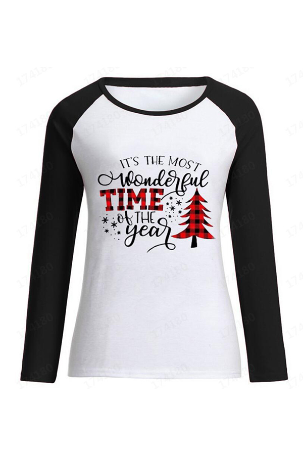 

Lovely Casual Letter Print Black T-shirt