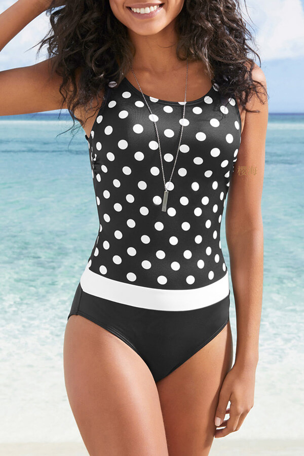 Lovely Dot Print One-piece Swimsuit