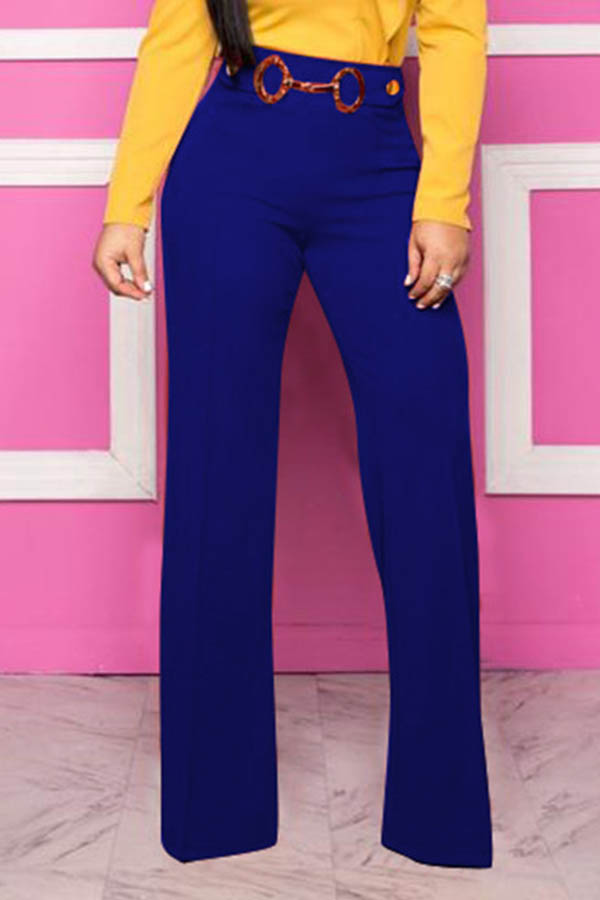 

Lovely Work Loose Rose Red Pants, Royalblue