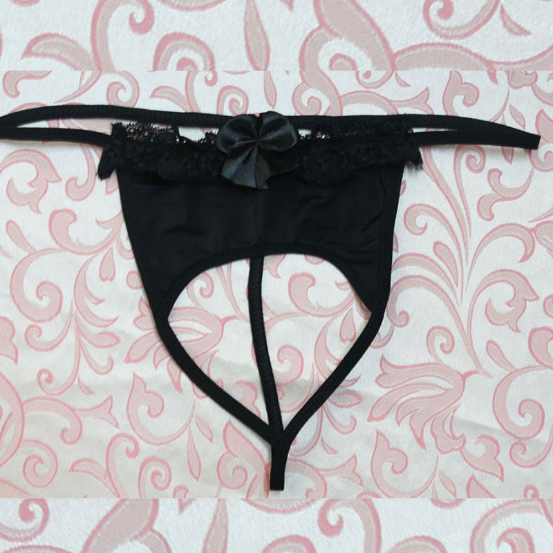 

Lovely Sexy Crotchless Black Panties