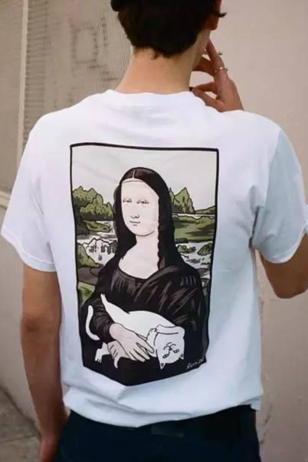 

Lovely Casual Figure Print White T-shirt