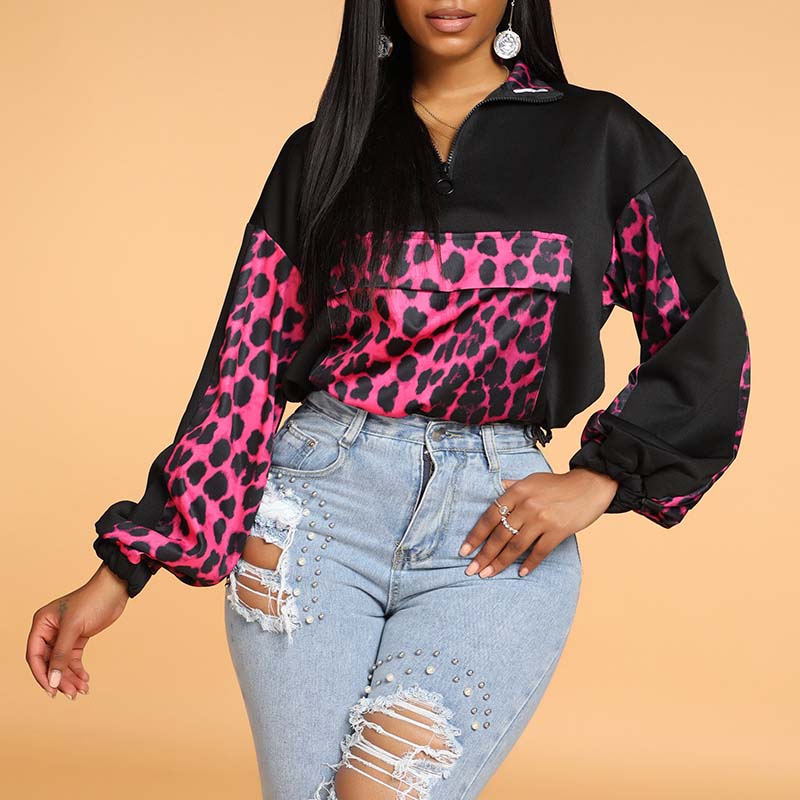 

Lovely Chic Print Rose Red Hoodie