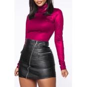 Lovely Chic Skinny Rose Red T-shirt