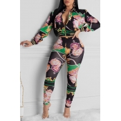 Lovely Leisure Print Skinny Multicolor Two-piece P