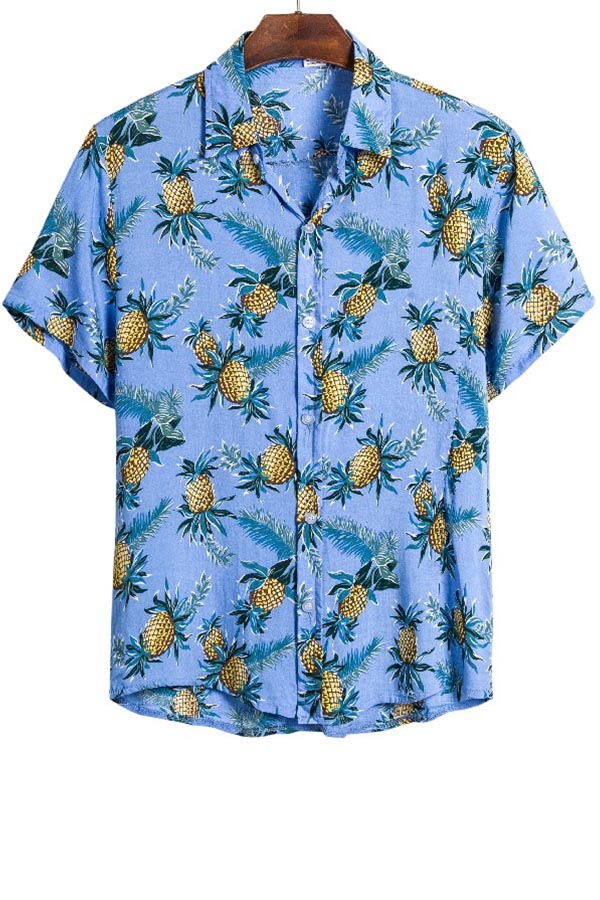 

Lovely Bohemian Print Blue Shirt