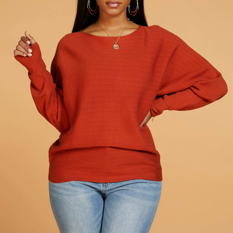 

Lovely Casual Basic Jacinth Sweater
