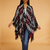 Lovely Casual Plaid Black And White Cardigan