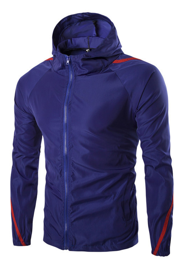 

Lovely Casual Patchwork Royal Blue Jacket, Royalblue