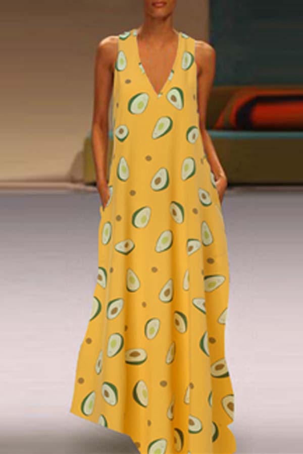

Lovely Chic Sleeveless Yellow Maxi Dress