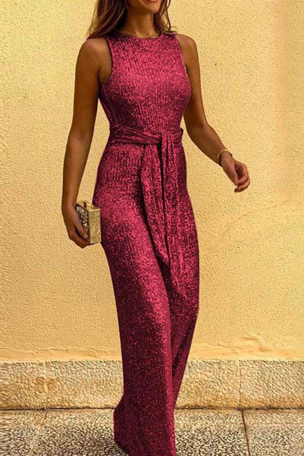 

Lovely Chic Loose Wine Red One-piece Jumpsuit