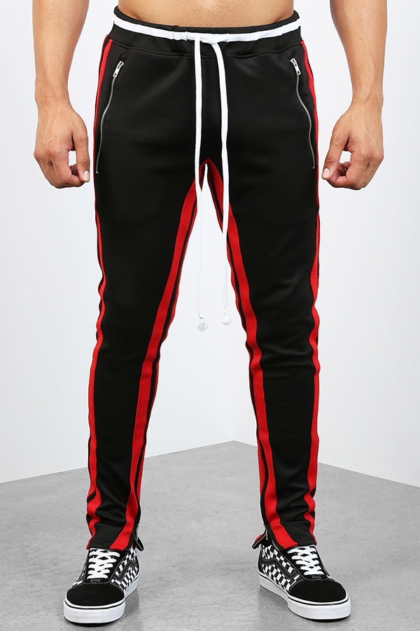 

Lovely Stylish Striped Red Pants, Red stripe