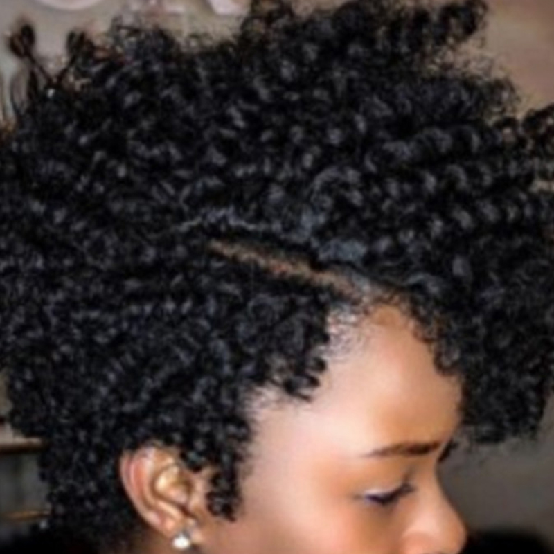 

Lovely Leisure Curly Short Black Wigs