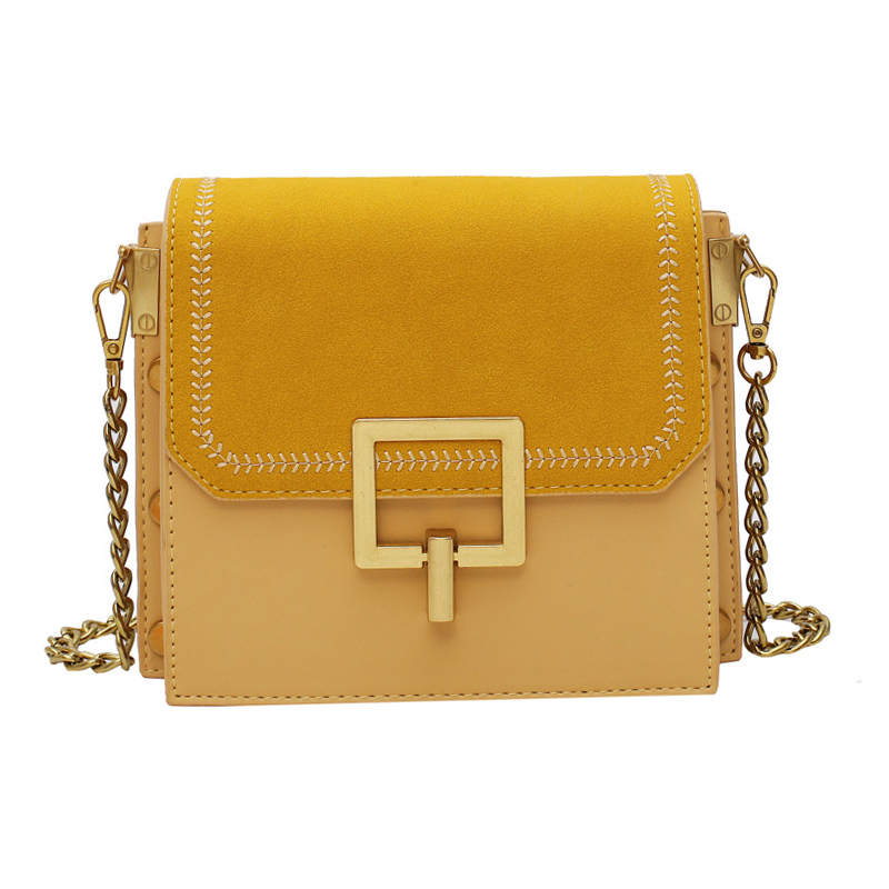 

Lovely Vintage Patchwork Yellow Crossbody Bag