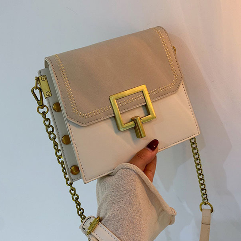 

Lovely Vintage Patchwork White Crossbody Bag