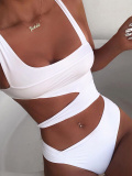 Lovely Hollow-out White One-piece Swimsuit