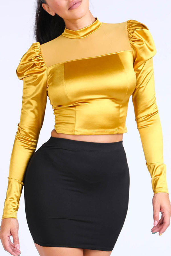 

Lovely Leisure Basic Gold Yellow Blouse, Golden yellow