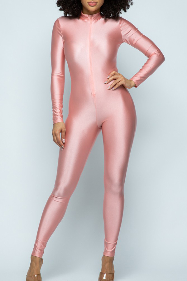 

Lovely Trendy Skinny Light Pink One-piece Jumpsuit