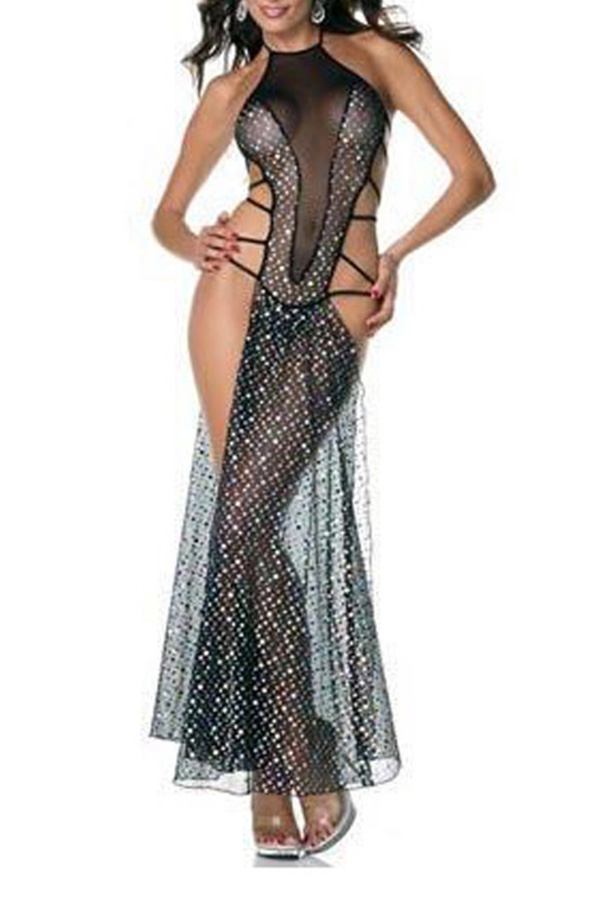 

Lovely Sexy See-through Black Gowns