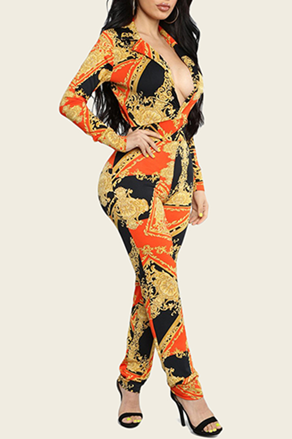 

Lovely Chic Print Multicolor One-piece Jumpsuit, Multi