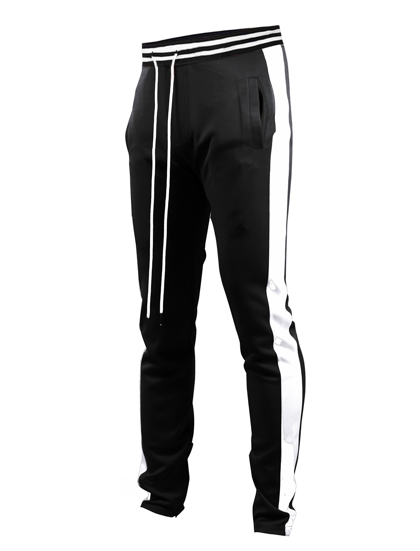 

Lovely Sportswear Patchwork Black And White Pants