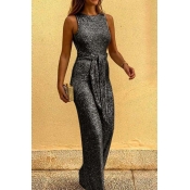 Lovely Trendy Loose Black One-piece Jumpsuit