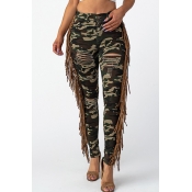 Lovely Chic Camouflage Print Jeans