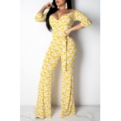 Lovely Chic Loose Yellow One-piece Jumpsuit