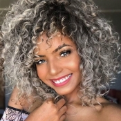 Lovely Chic Basic Curly Grey Wigs